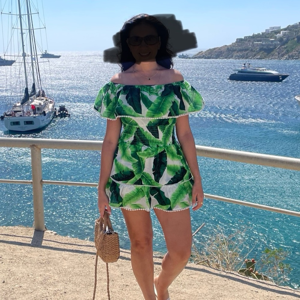 Tropical Leaf print Dress